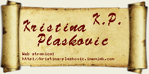 Kristina Plasković vizit kartica